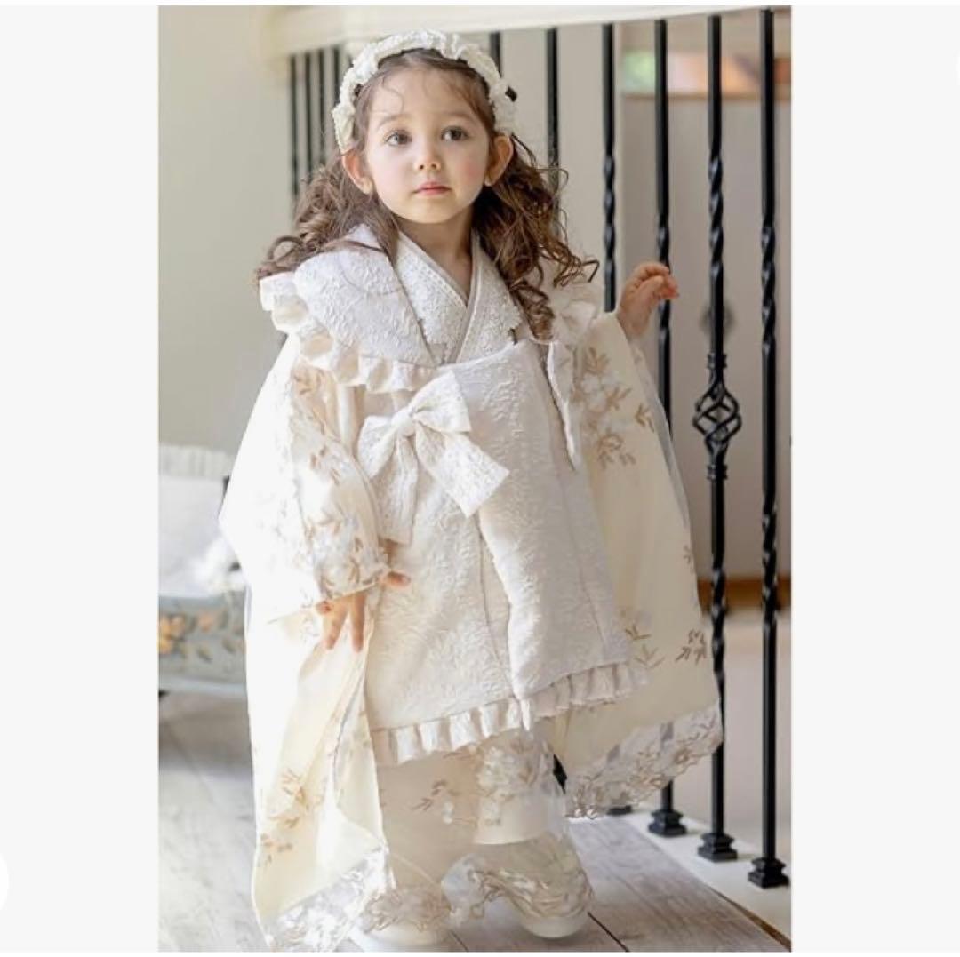 キャサリンコテージ 花刺繍チュールレース着物ワンピース＆ 被布セット 和装