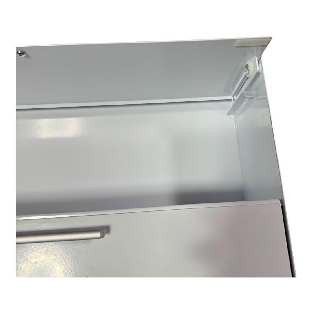 隠せる調味料ラック 前が開く 完成品 (ホワイト)