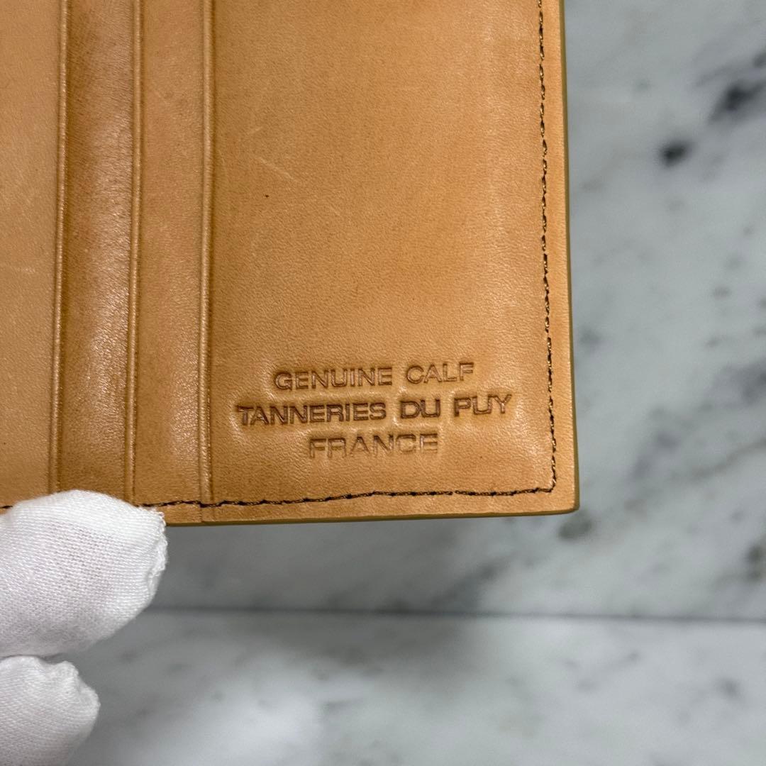 新品 未使用 フランス製 コノリー＆デュプイレザーウォレット 二つ折り財布 本革