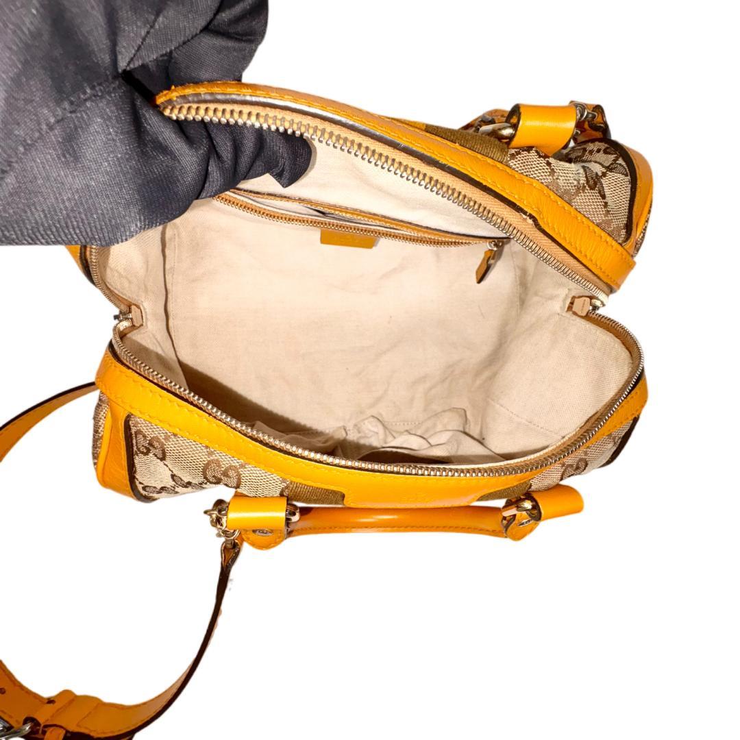 GUCCI グッチ　GGキャンバス　ボストンバッグ　２way　シェリーライン