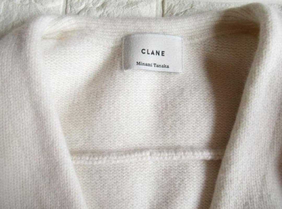 CLANE クラネ × Minami tanakaコラボ 上質エアニットカーデ白