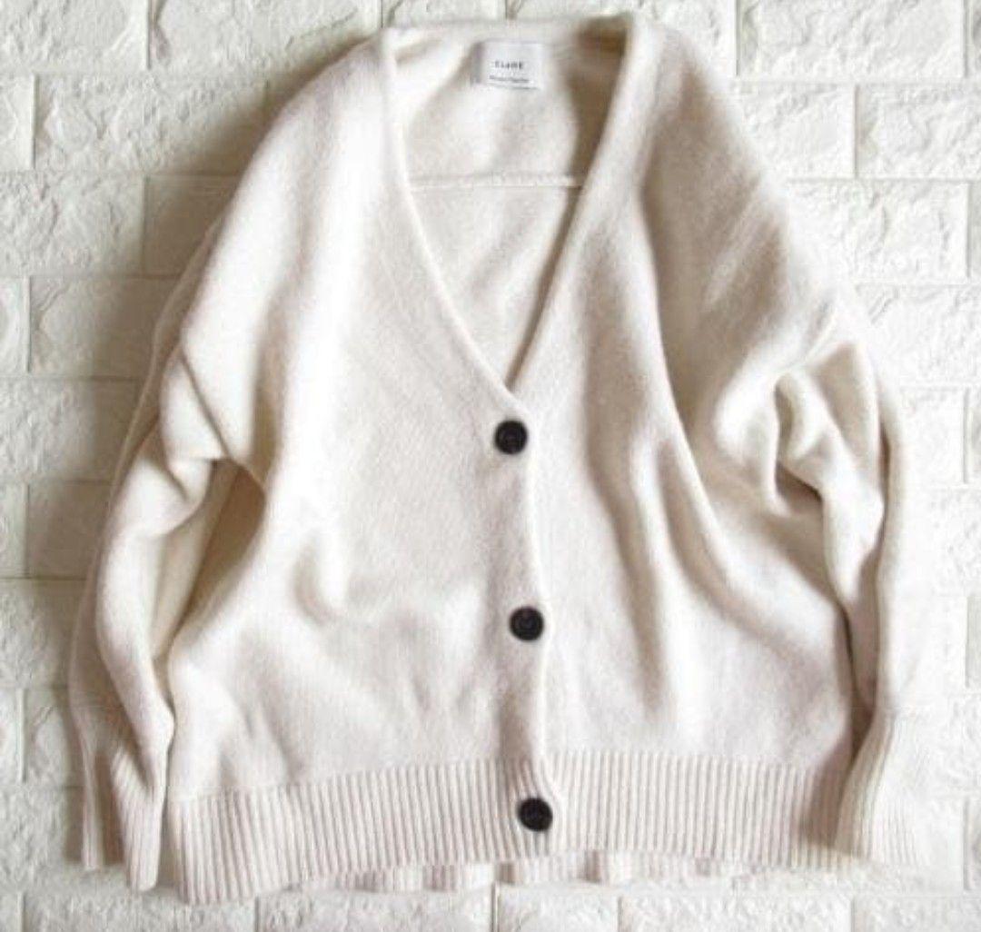 CLANE クラネ × Minami tanakaコラボ 上質エアニットカーデ白