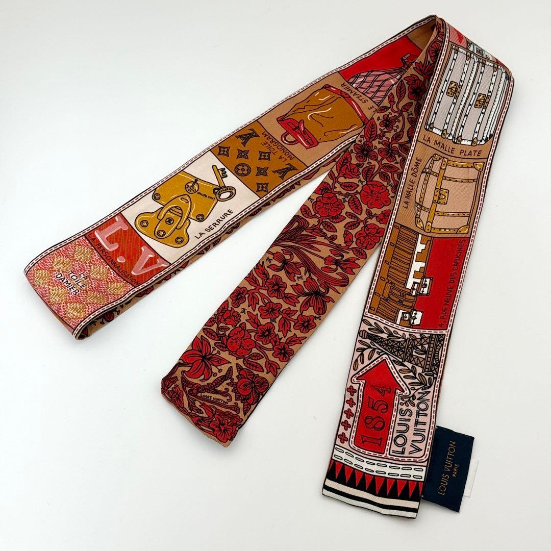 ルイヴィトン バンドーBB ジュドゥルイ スカーフ トランク フラワー シルク