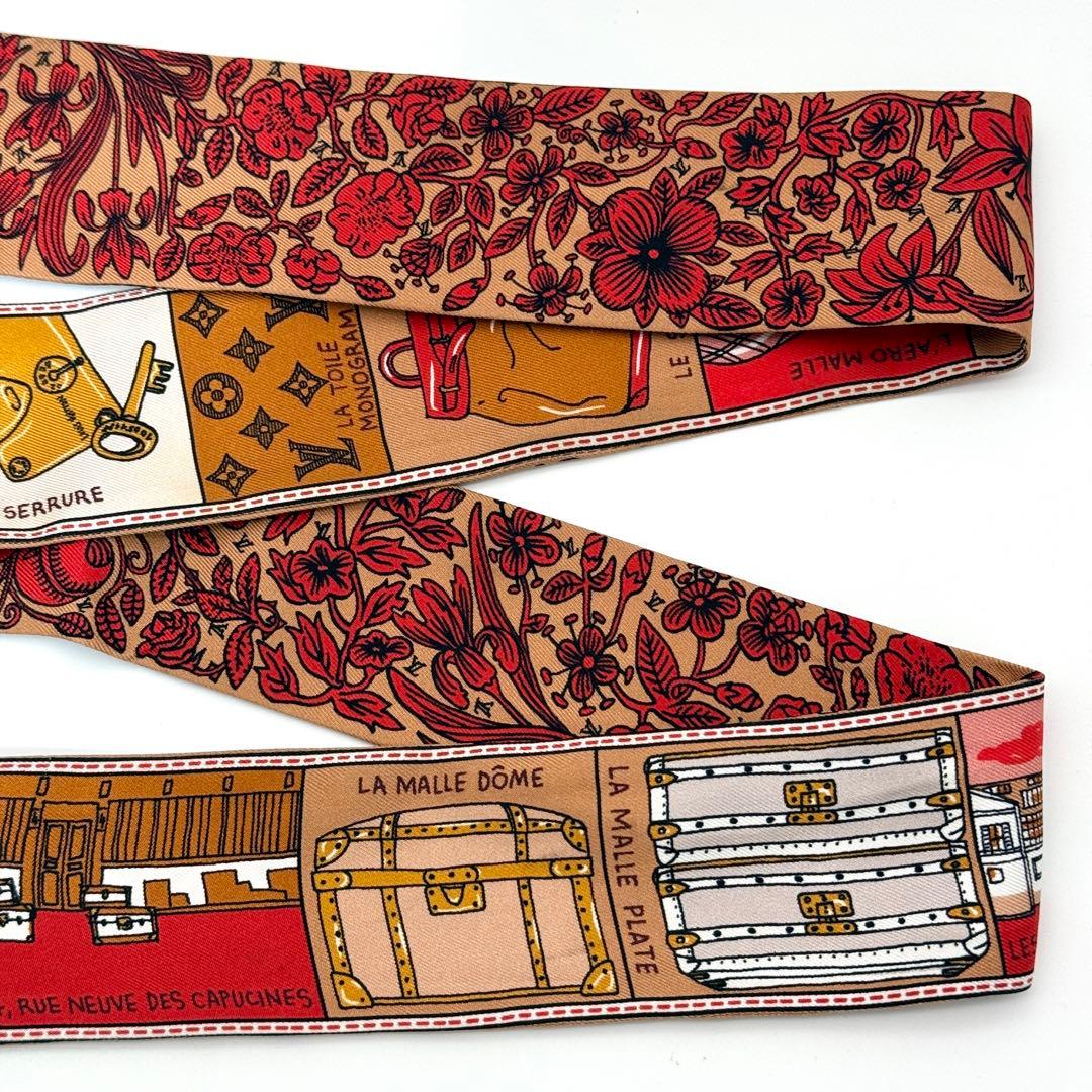 ルイヴィトン バンドーBB ジュドゥルイ スカーフ トランク フラワー シルク