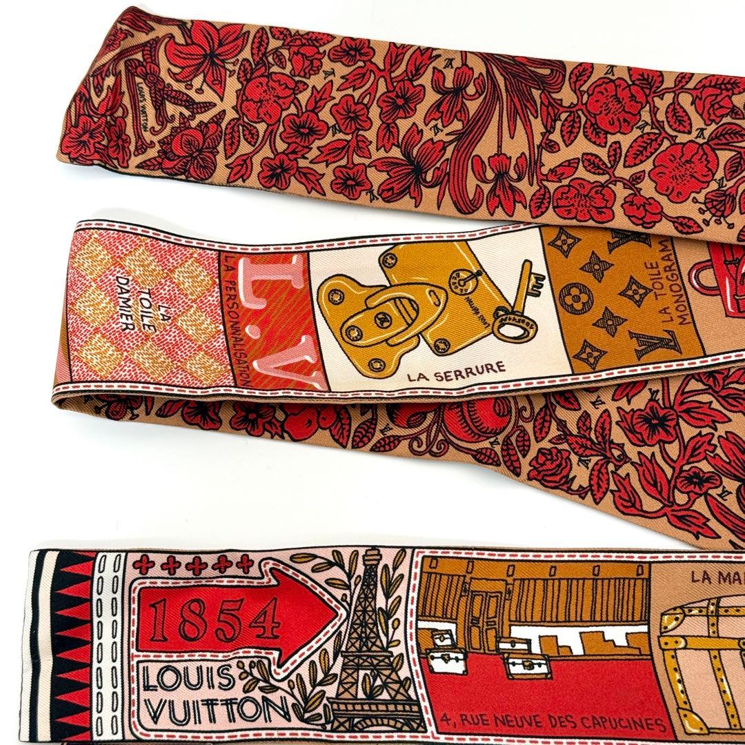 ルイヴィトン バンドーBB ジュドゥルイ スカーフ トランク フラワー シルク