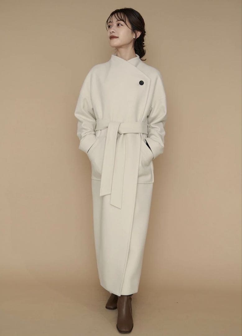 l´or Wide Lapel Long Coat