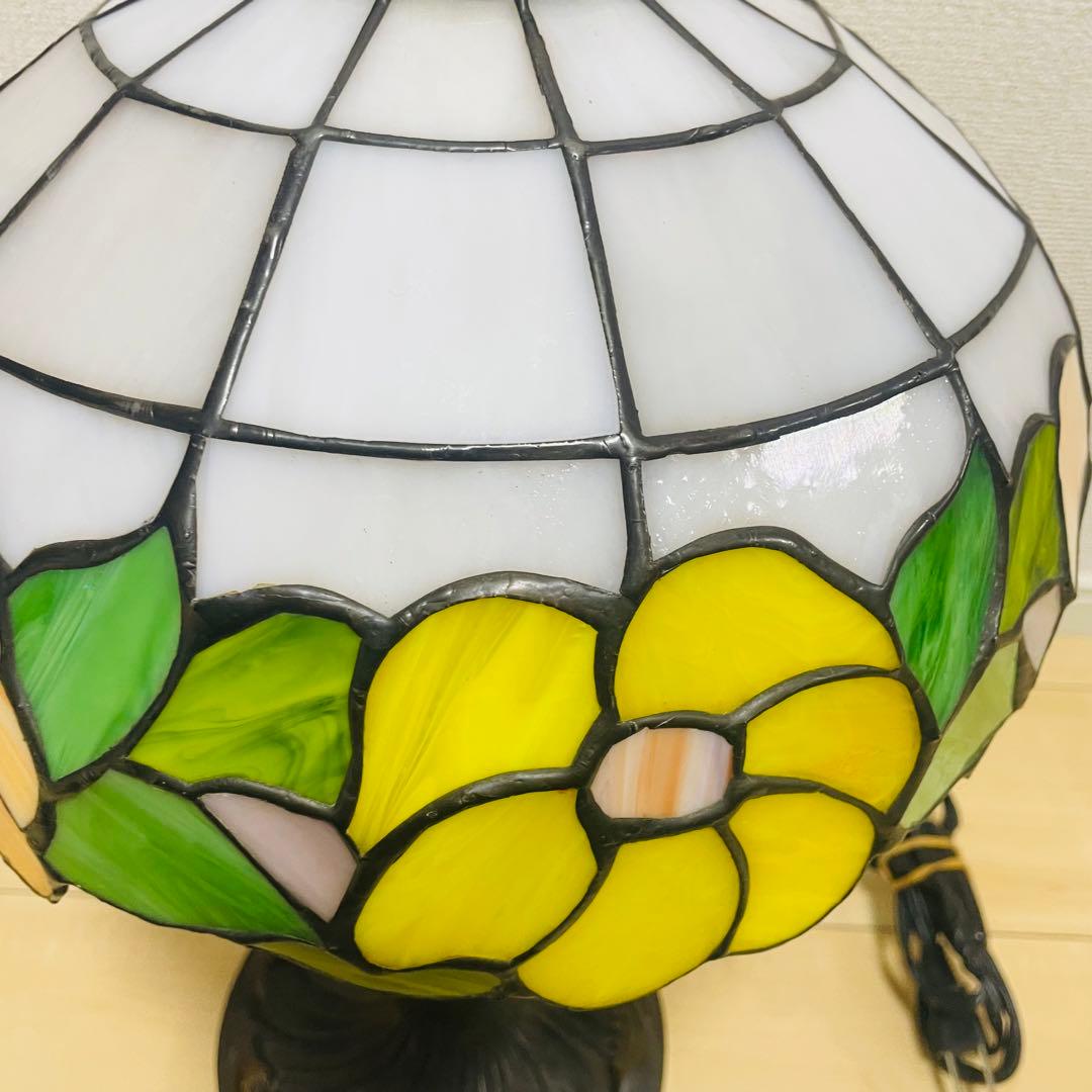 ステンドグラスランプ 花柄 卓上ランプ アンティーク ヴィンテージ フラワー