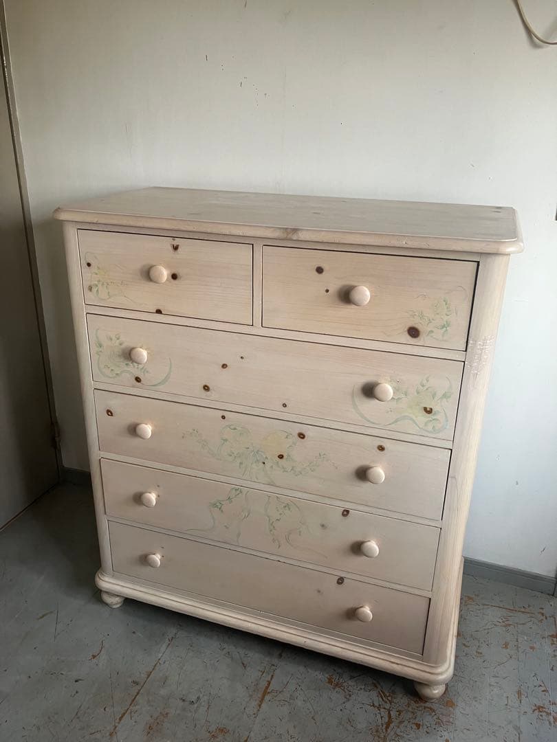 Thomasville(トーマスビル) チェスト5段　ボタニカル柄(薔薇柄)