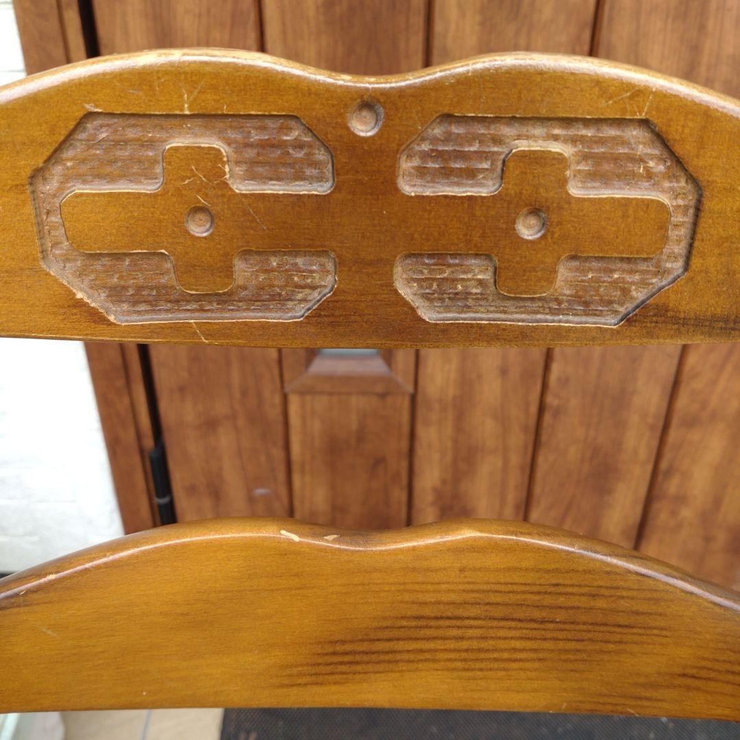 カリモク　アンティーク 木製チェア 2脚セット