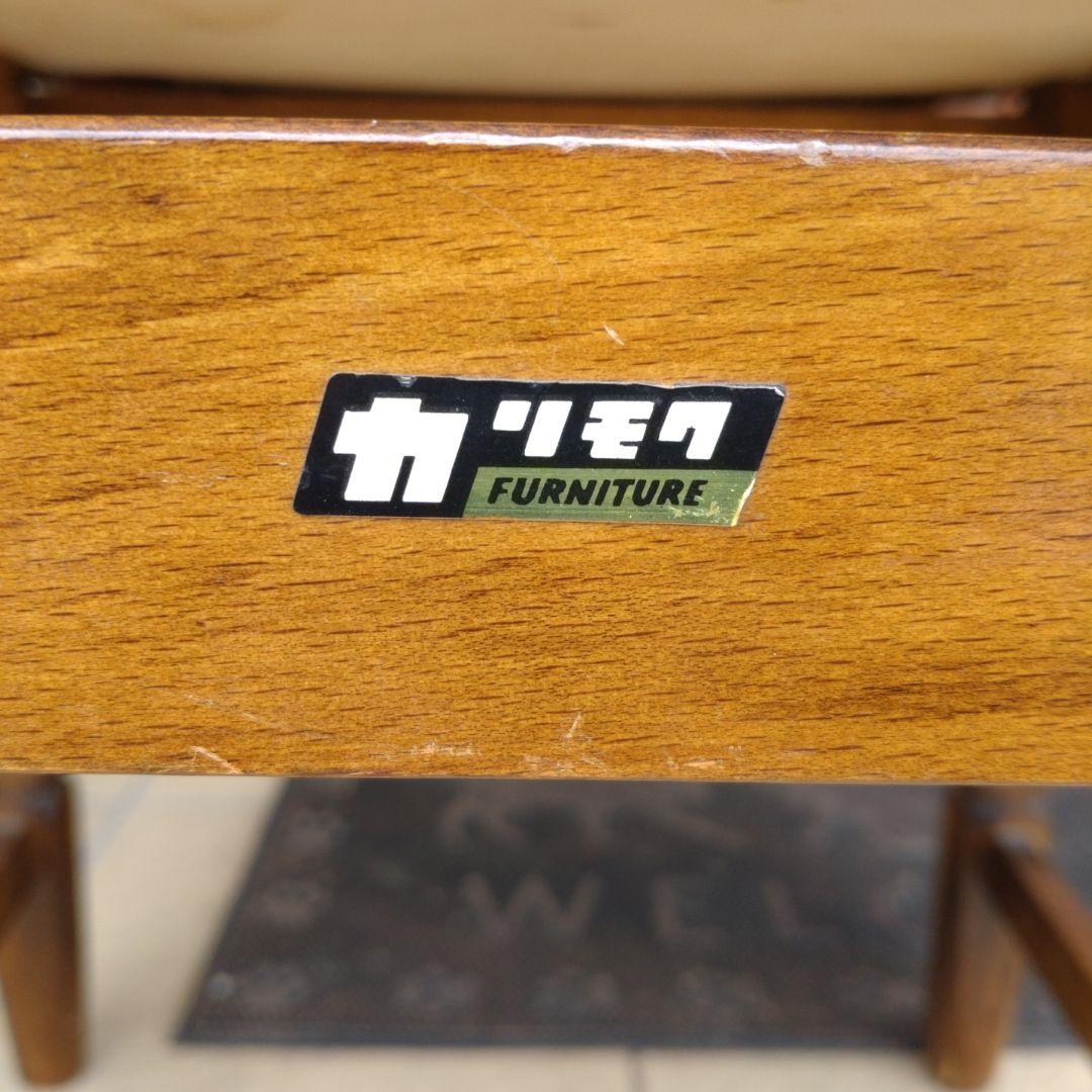 カリモク　アンティーク 木製チェア 2脚セット