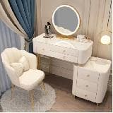 モダンホワイトドレッサー デスクのみ 訳あり品写真をご確認 204-100-06