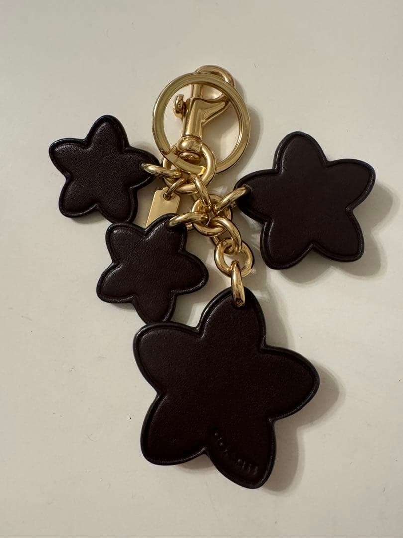 コーチ　キーホルダー　バッグチャーム　キーリング　花