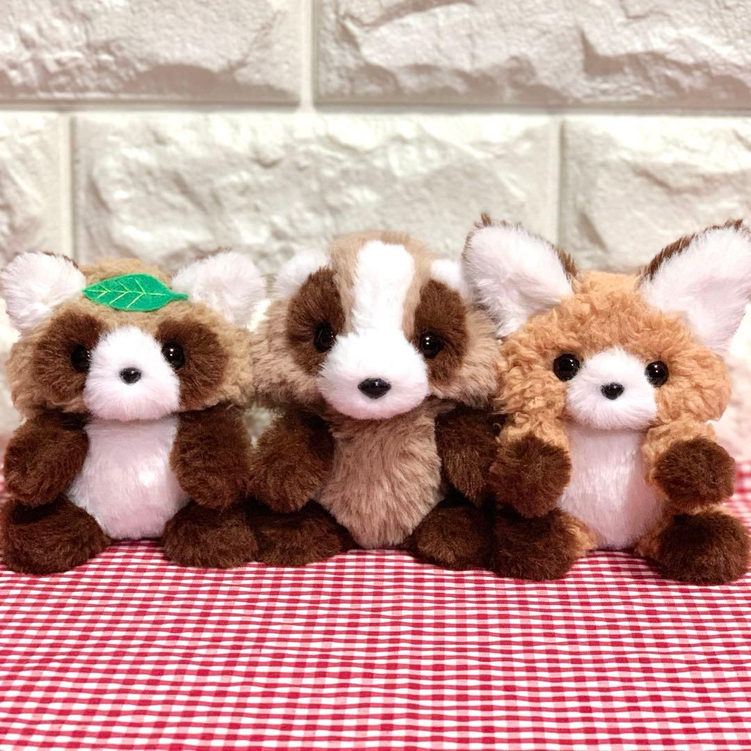 【七様】たぬきさん きつねさん ニホンアナグマさんの着ぐるみコスチューム ぬい服