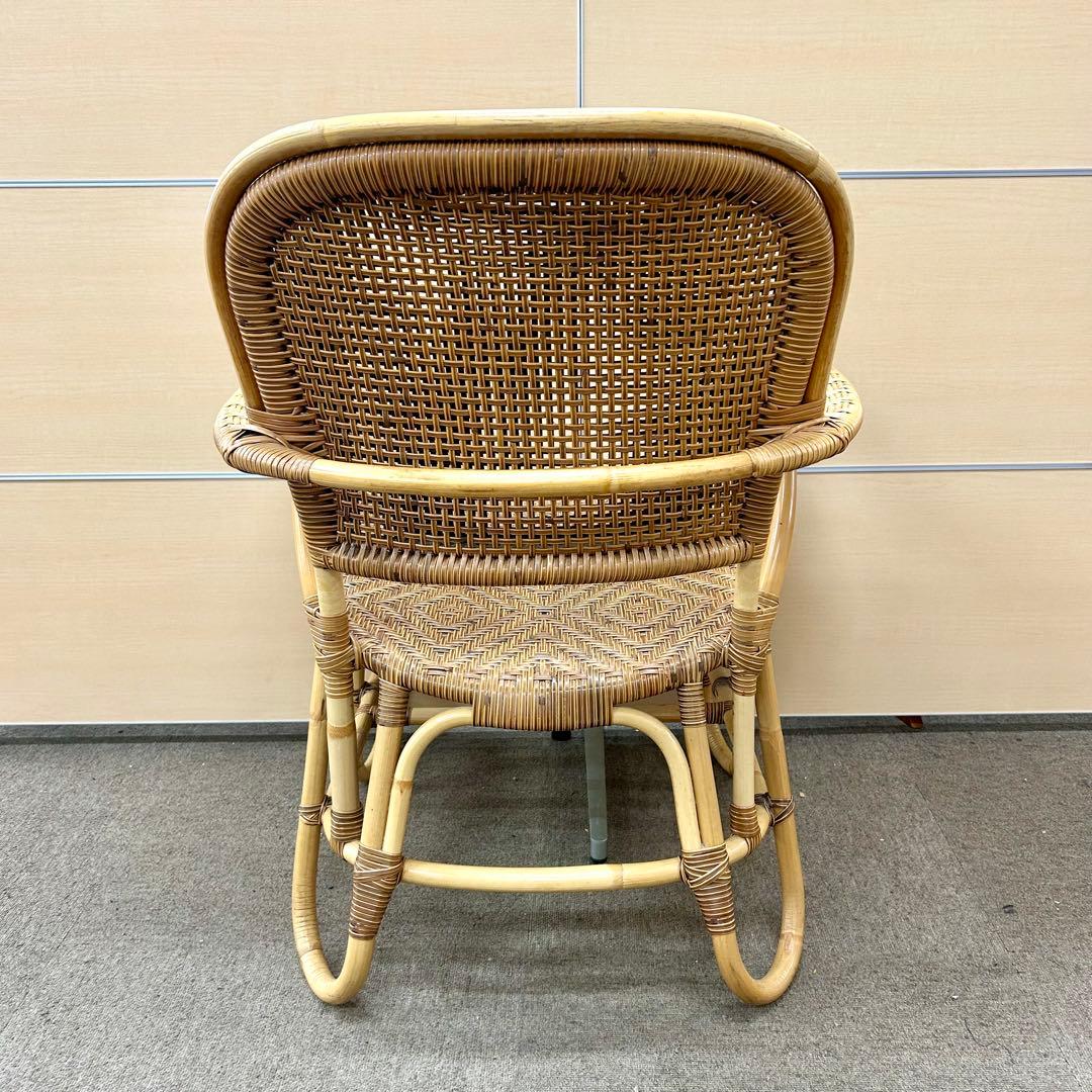 【国産・高級】おみねらたん　レトロラタン　アームチェア