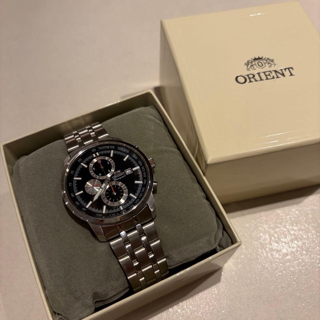 【箱付き】オリエント時計 腕時計 ブラック