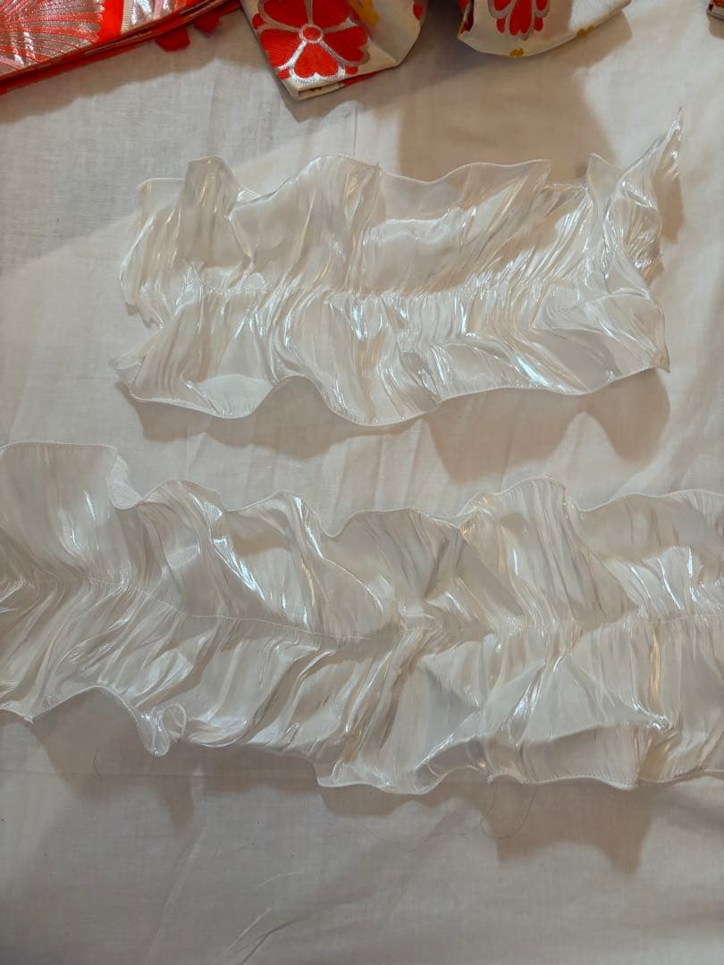 七五三用オレンジ花柄着物