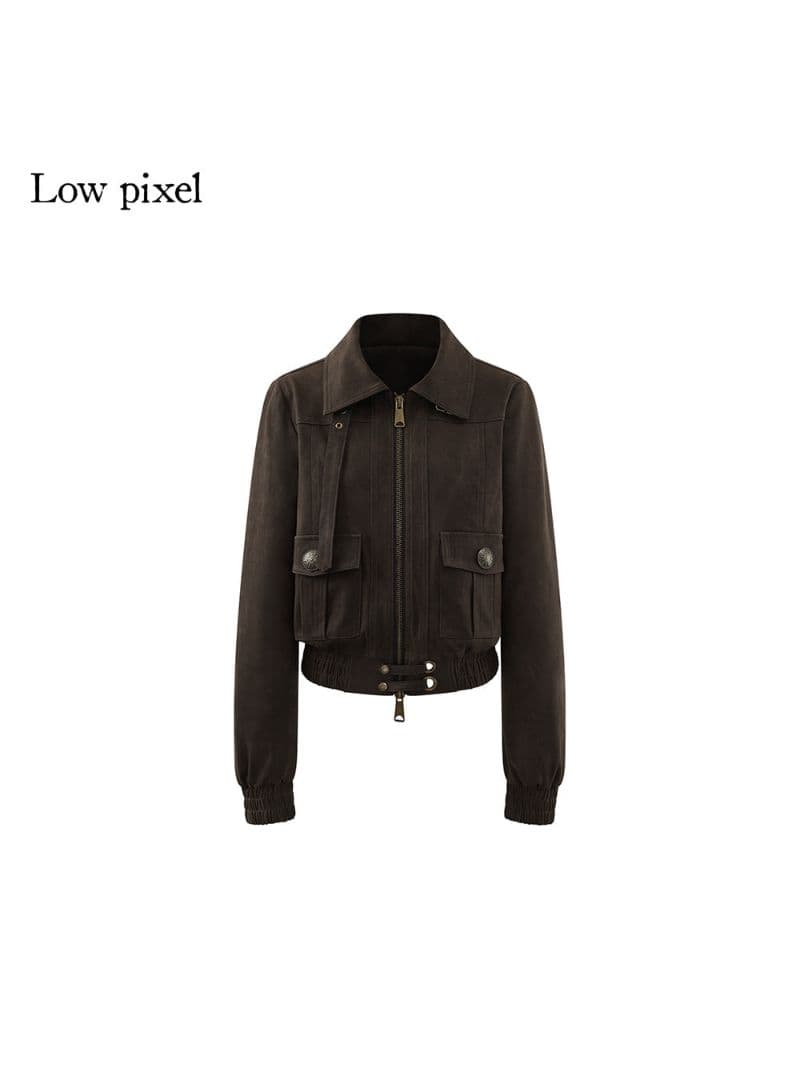 ジャケット・アウター Vintage Brown Suede Short Jacket