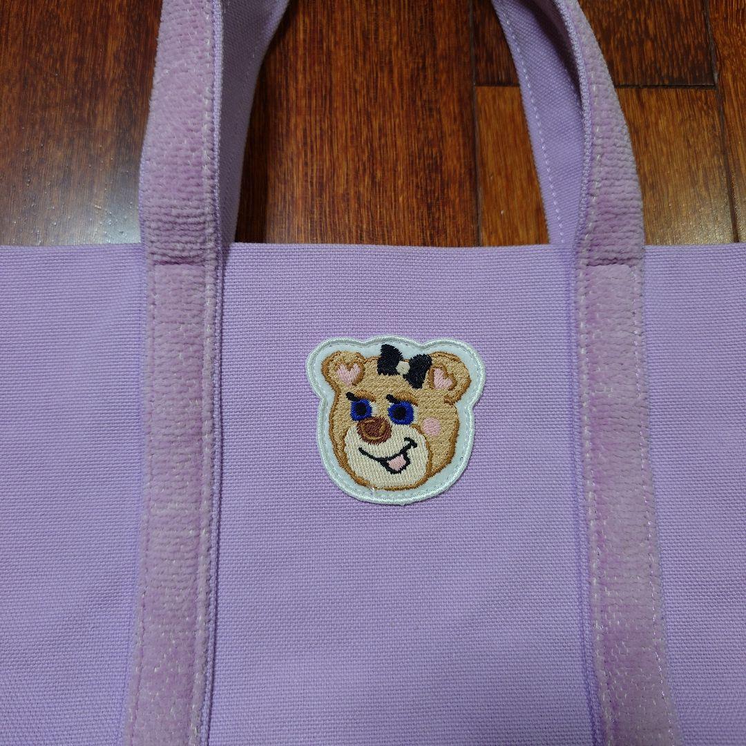 オールドテディガール ワッペントートバッグ 小 ペールパープル フェイラー