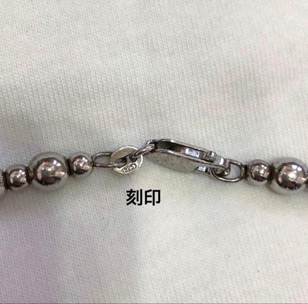 【値下げ】ITALY vintage シルバー925 ネックレスボールチェーン
