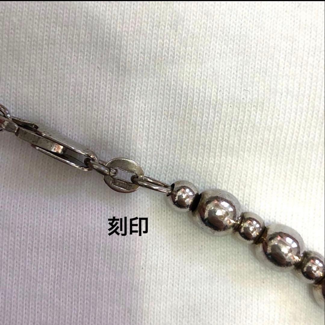 【値下げ】ITALY vintage シルバー925 ネックレスボールチェーン