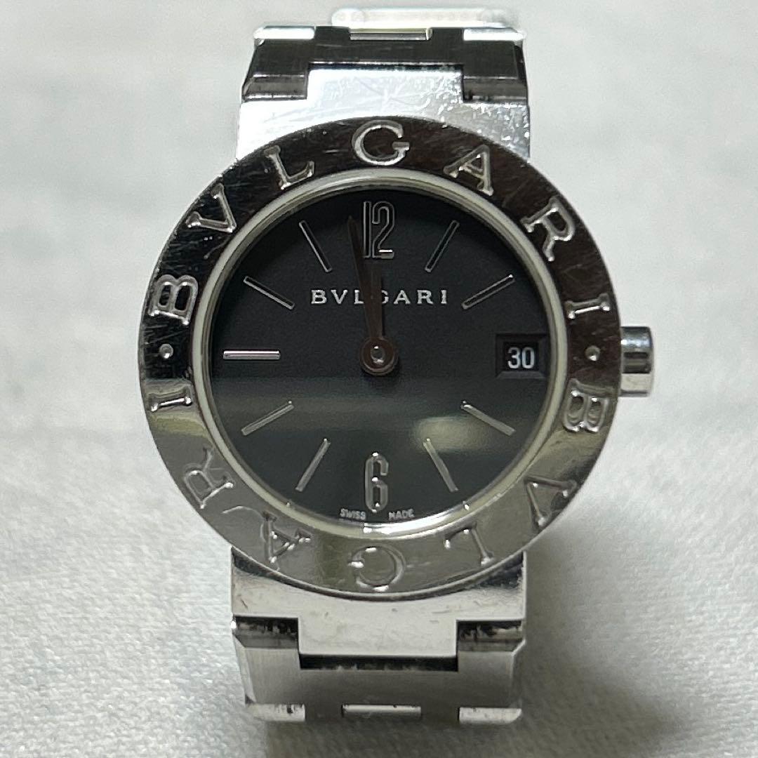 BVLGARI ブラック アナログ腕時計　訳あり(不動)