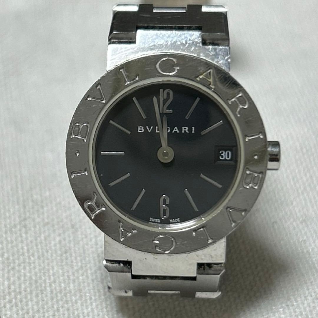 BVLGARI ブラック アナログ腕時計　訳あり(不動)