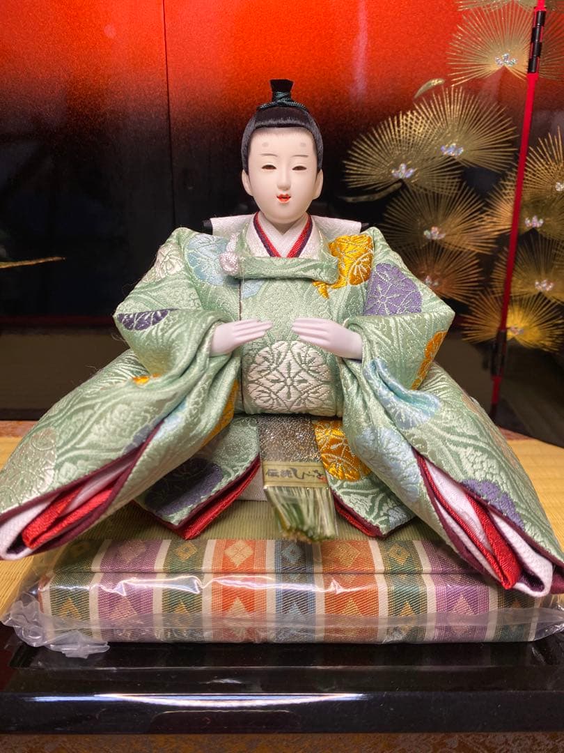 アウトレット商品・東京久月　雛人形親王平飾り・間口約６５×奥行約３５×高約３１㎝