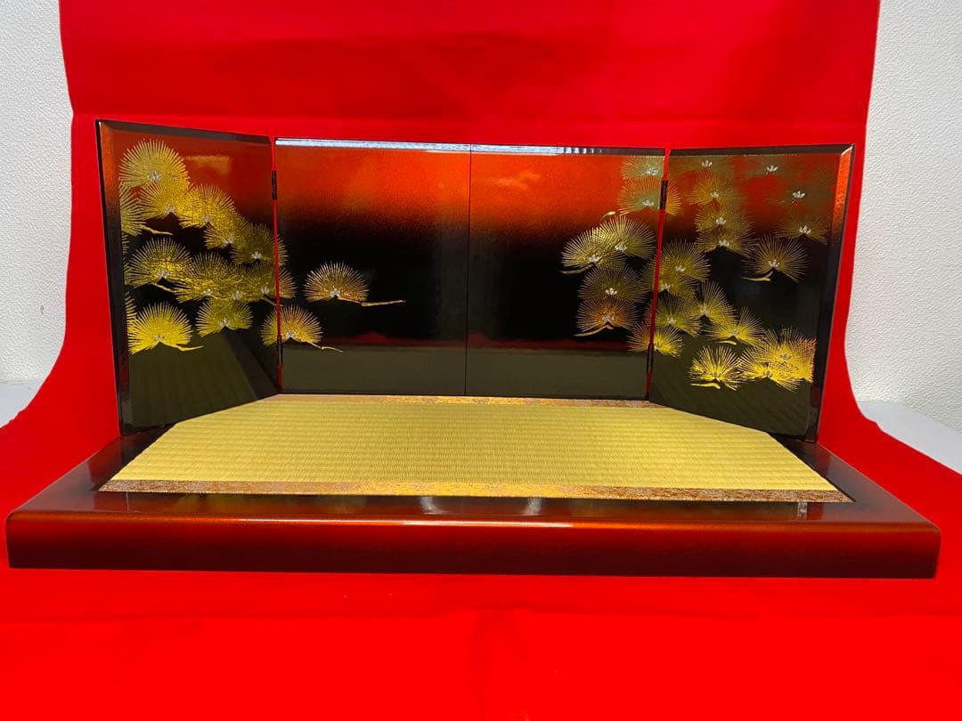 アウトレット商品・東京久月　雛人形親王平飾り・間口約６５×奥行約３５×高約３１㎝