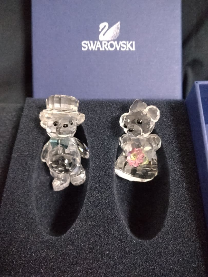 スワロフスキー ペア クマ ベア 置き物　クリスベア　正規品　クリスマス