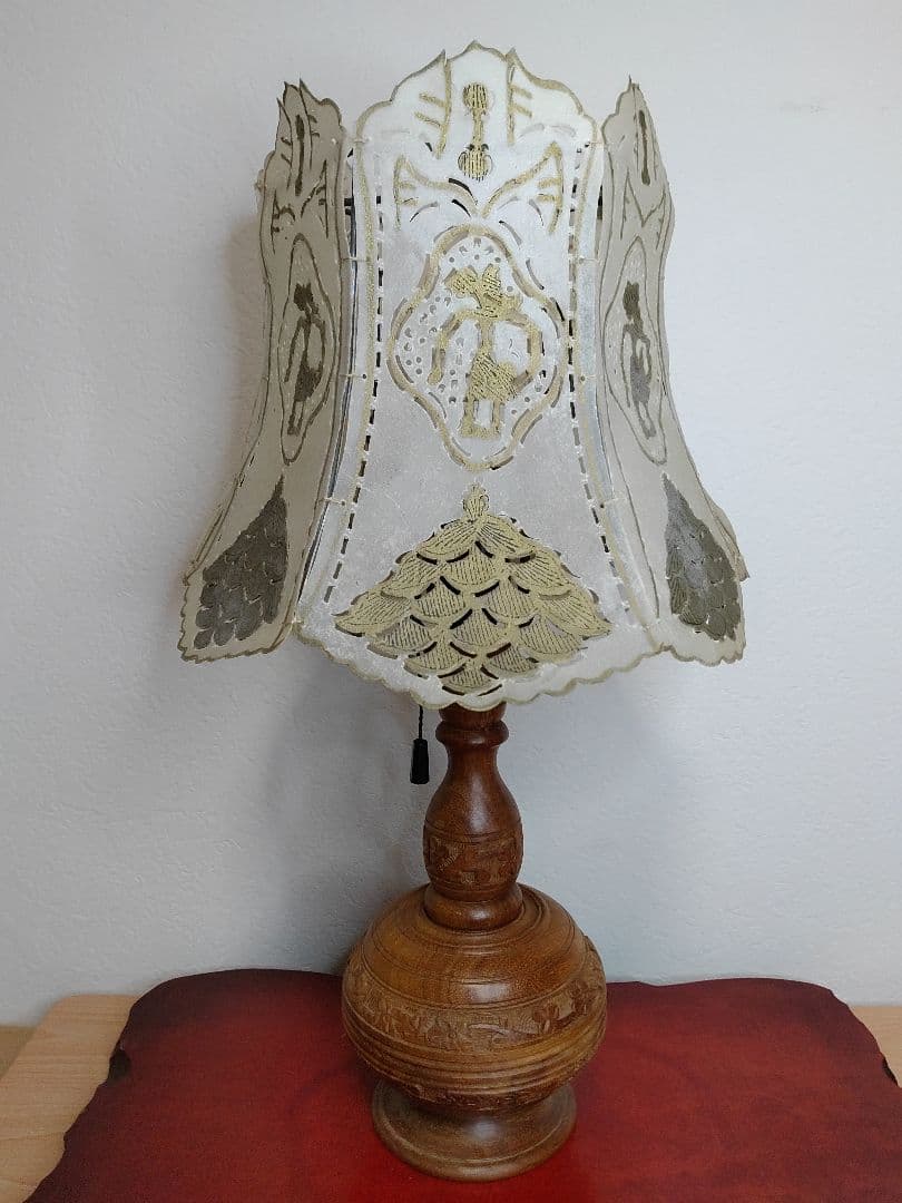 キャメルランプ 卓上ランプ テーブルランプ ラクダ皮 ヴィンテージ