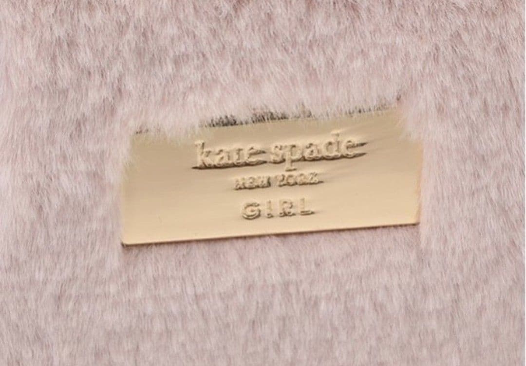 kate spade new york ファー ショルダーバッグ 猫チャーム