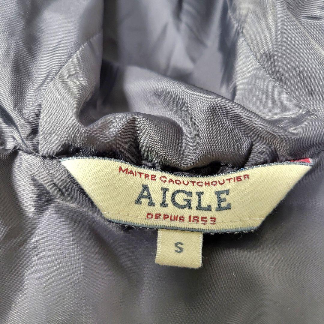 【極美品】AIGLE バベリーポンチョダウン ブルー　S