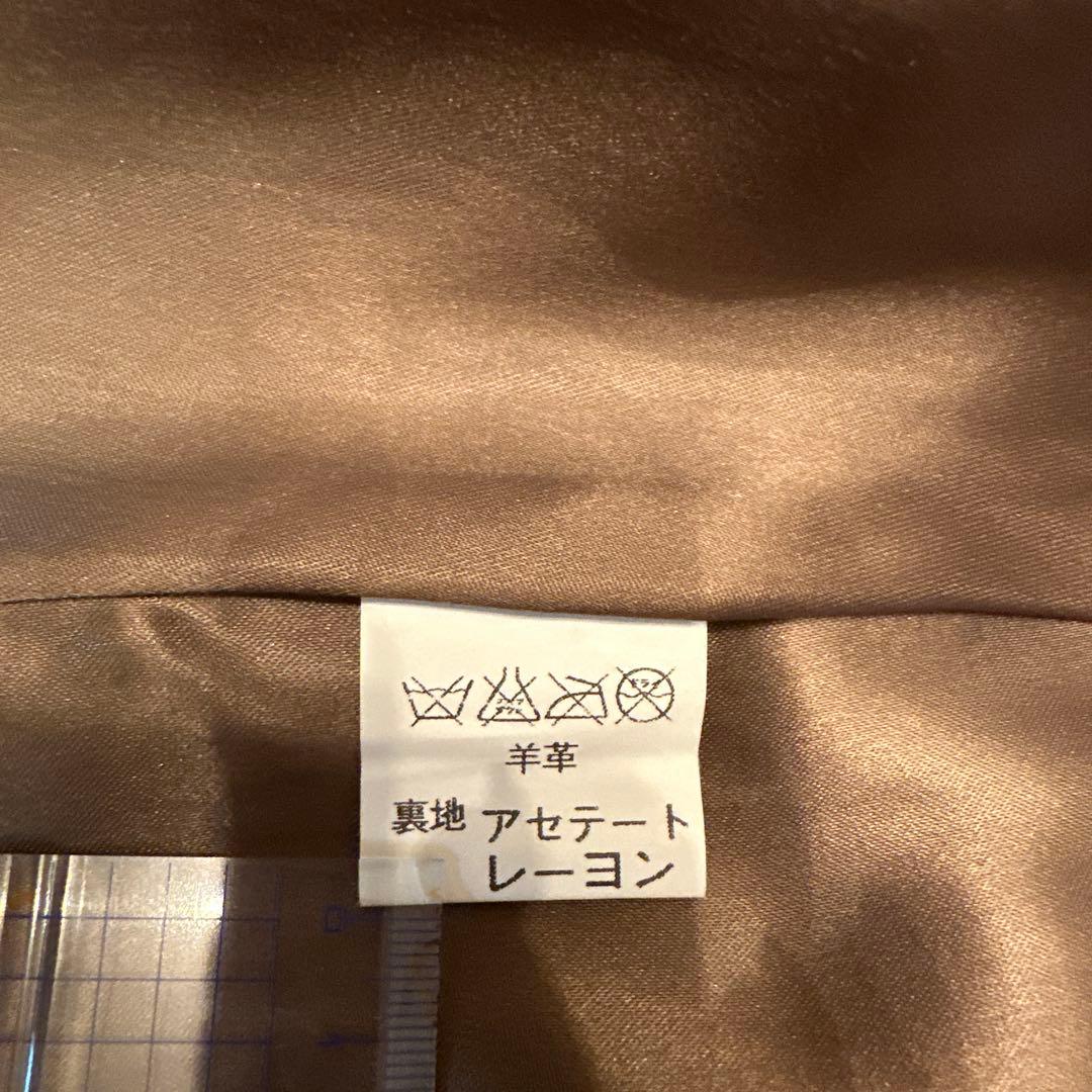 値下げしました！アニエス・ベー　ブラウン レザー トレンチコート