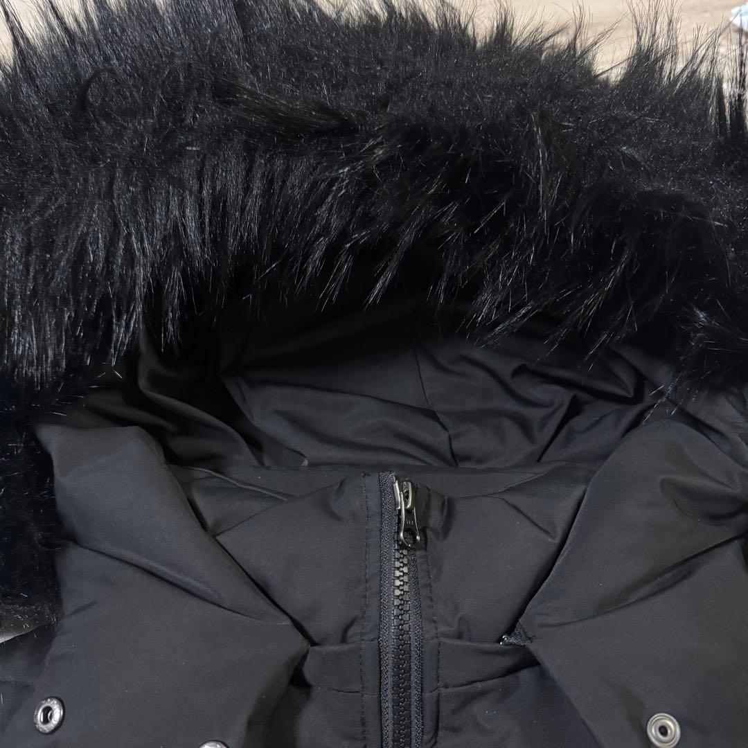 完売品大人気GYDA ショートファー付き黒 ダウンジャケットベルト付き 中綿gg