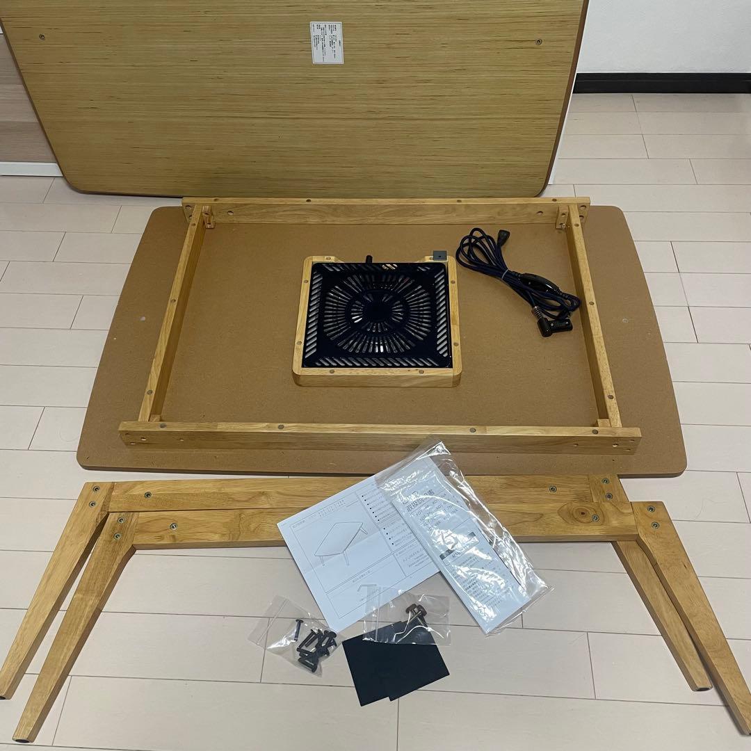 mugii様　天然木オーク材 北欧こたつテーブル 長方形(120×80)送料込