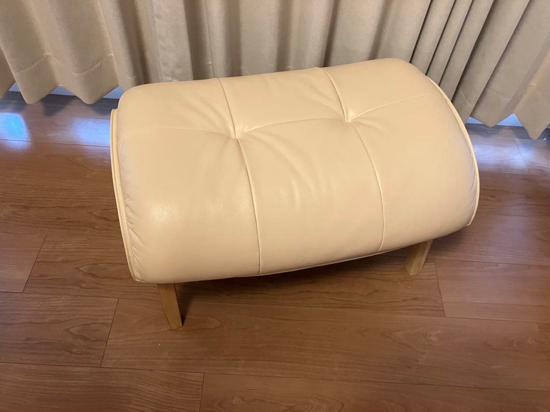 yuu 送料込 karimoku zu49 カリモク 本革 オットマン