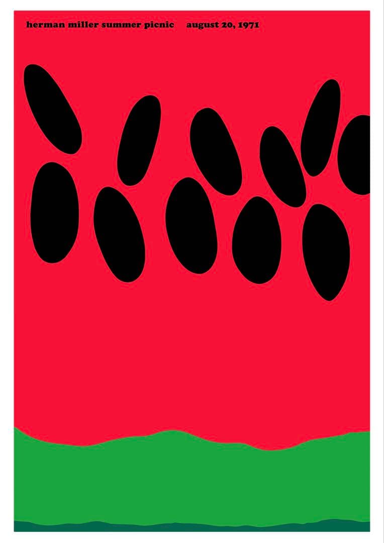 ハーマン・ミラー Summer Picnic 1970 アートポスター B1版