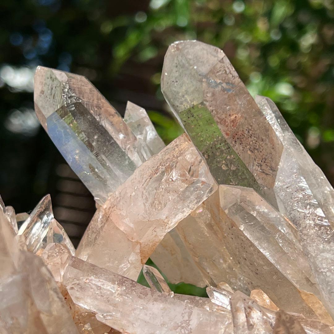 ✳️極稀品✨タンジェリンパワーと高透明度✨極上透明度 水晶クラスター 天然石 原石