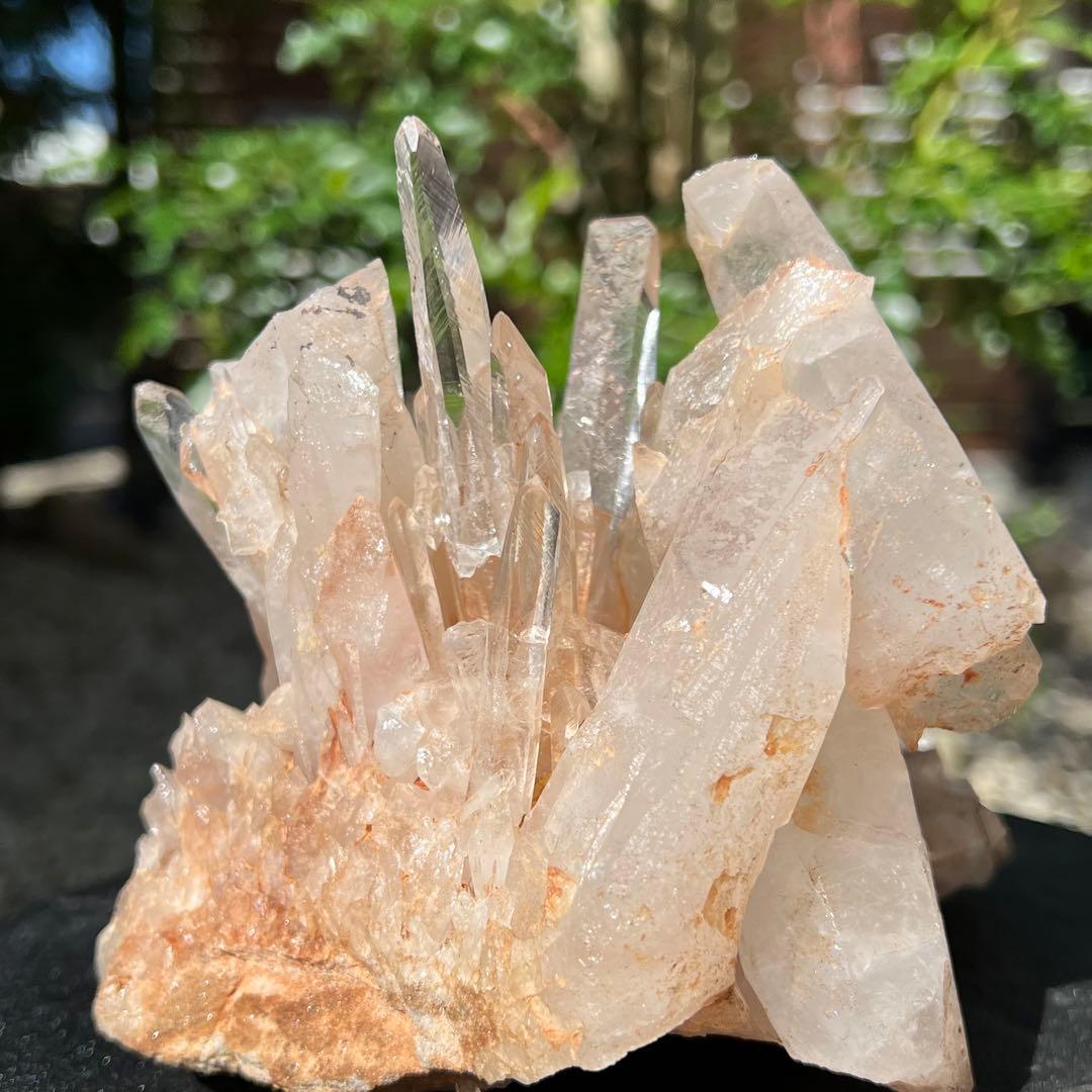 ✳️極稀品✨タンジェリンパワーと高透明度✨極上透明度 水晶クラスター 天然石 原石