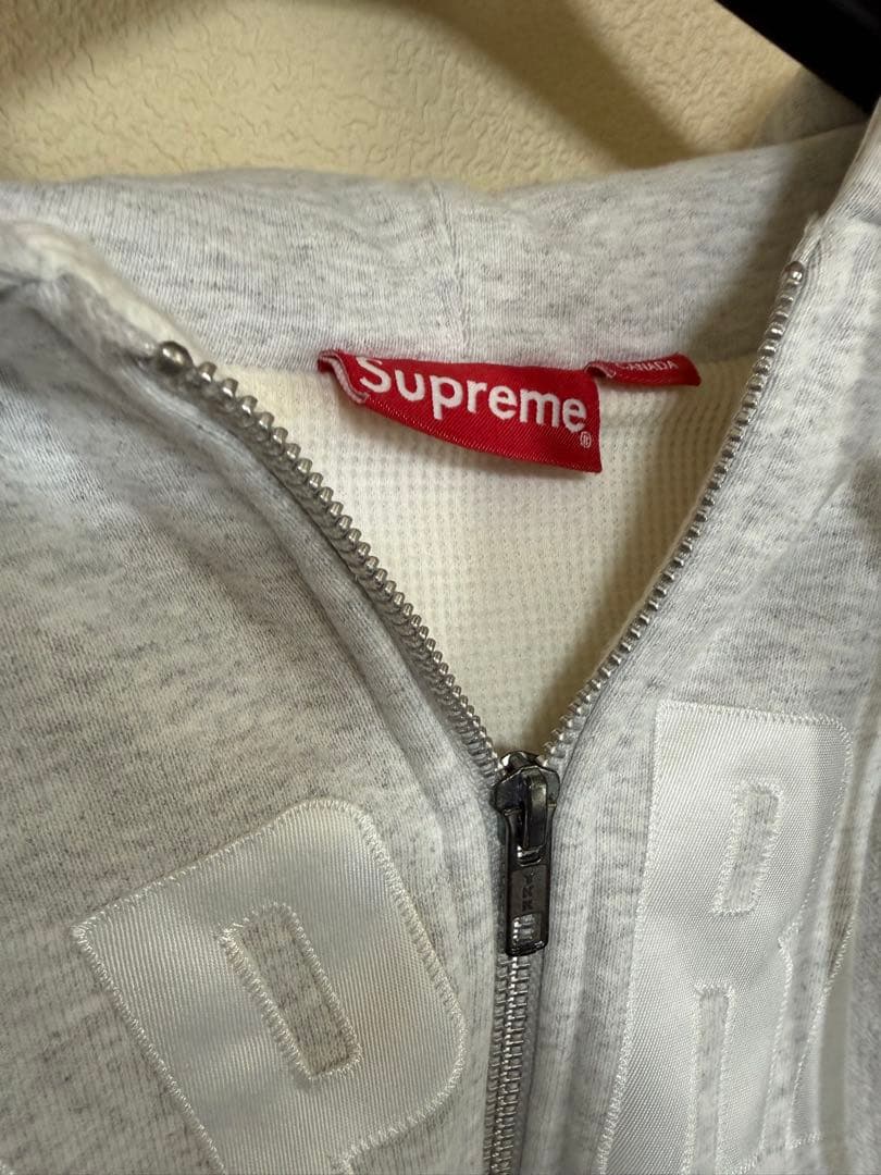 刺繍 supreme 17A/W アーチロゴサーマルジップスウェットパーカー