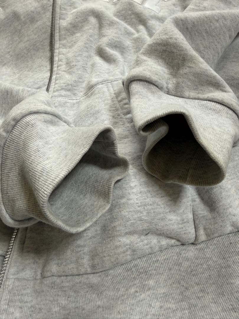 刺繍 supreme 17A/W アーチロゴサーマルジップスウェットパーカー