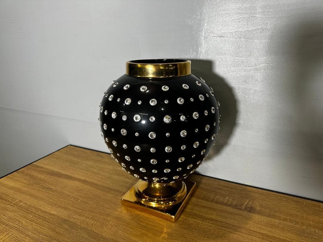 希少『AHURA』アウラ オブジェ スワロフスキー 陶器 陶器製 置物 イタリア