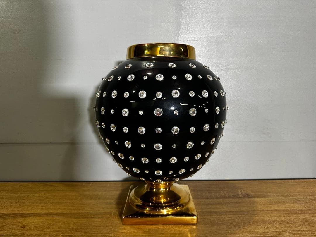 希少『AHURA』アウラ オブジェ スワロフスキー 陶器 陶器製 置物 イタリア