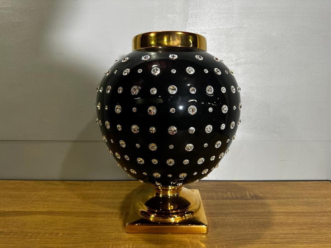 希少『AHURA』アウラ オブジェ スワロフスキー 陶器 陶器製 置物 イタリア