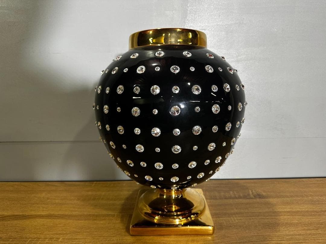 希少『AHURA』アウラ オブジェ スワロフスキー 陶器 陶器製 置物 イタリア