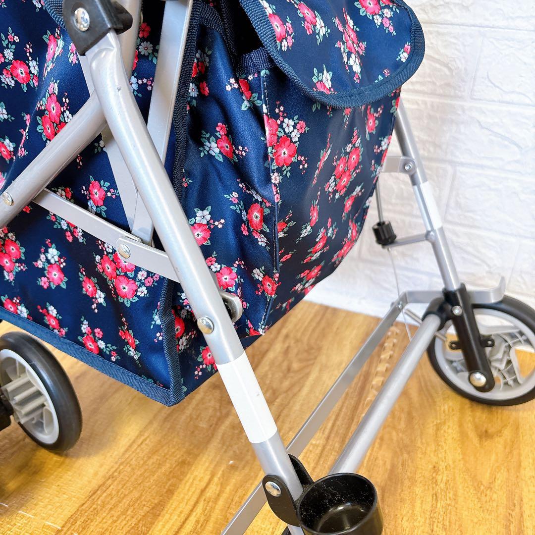 美品 島製作所 シルバーカー リズムRWC フローラル　花柄　取扱説明書付き