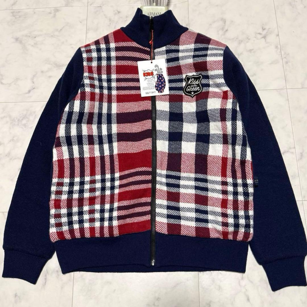未使用タグ付✨キスオンザグリーン ゴルフウェア リバーシブル 中綿ジャケット L