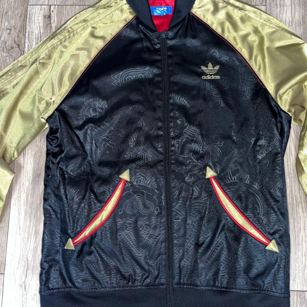 【稀少】 old adidas スカジャン 総柄