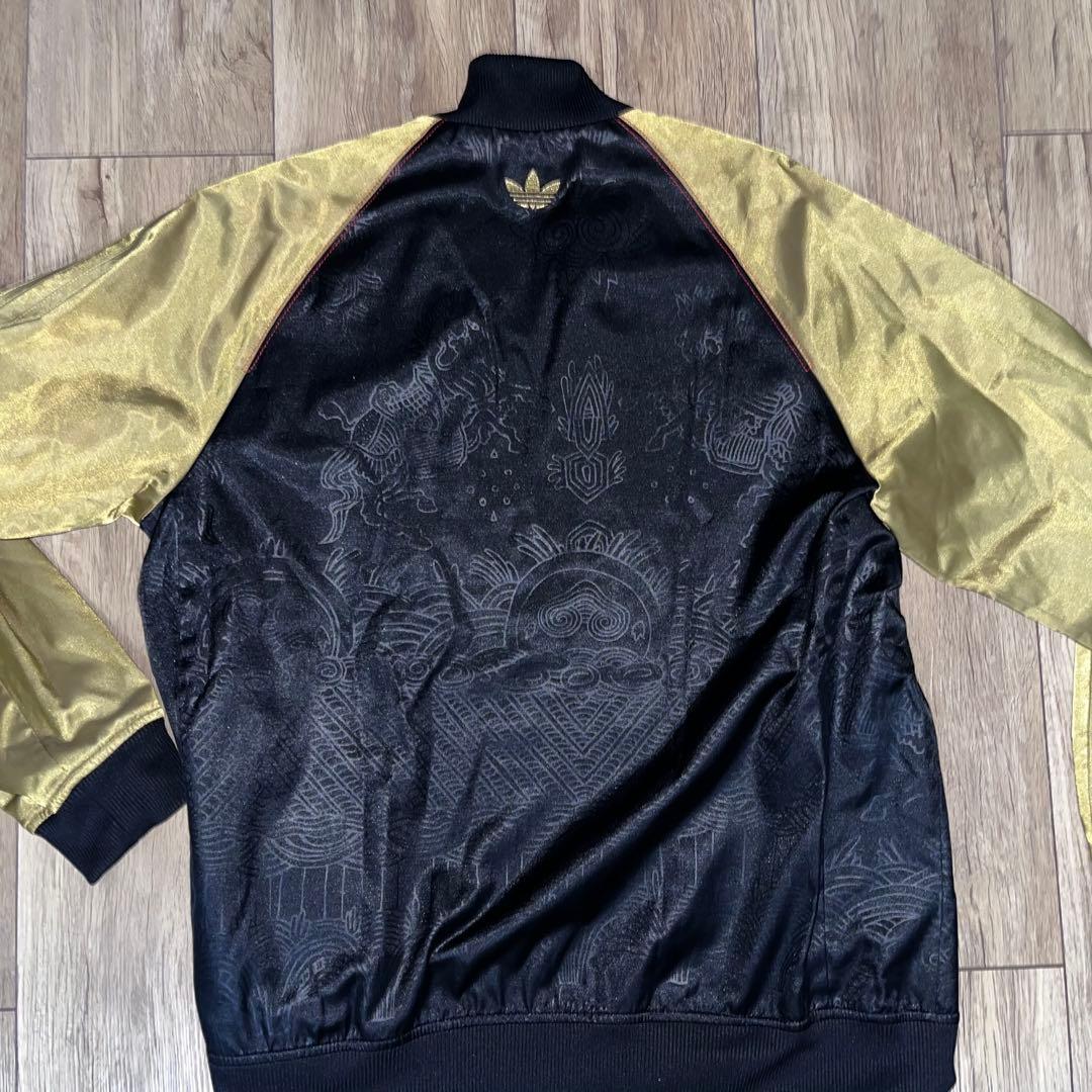 【稀少】 old adidas スカジャン 総柄