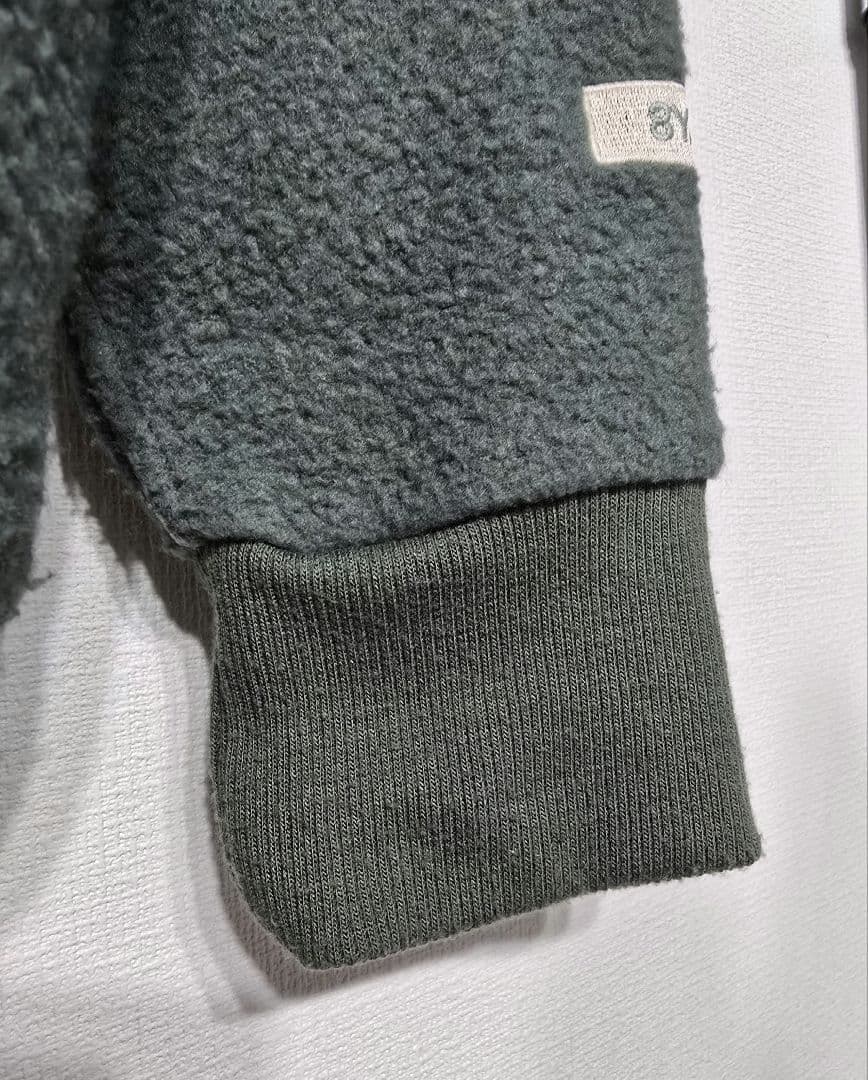 即完売品 8YARDS ハチヤーズ ボアフリース フーディ L 緑 パーカー